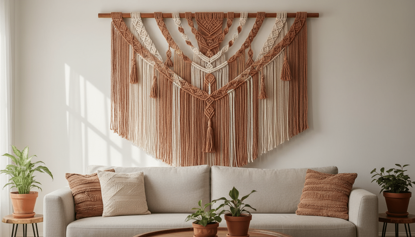 Adieu les murs couverts de cadres : cette tendance textile du printemps 2026 habille votre salon sans percer un seul trou
