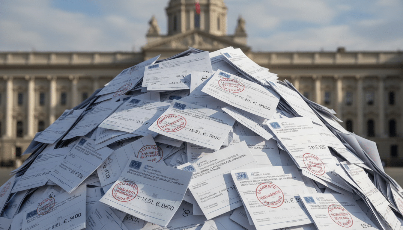 Illustration - jusquà million deuros dimpayés