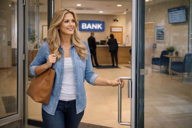 blague blonde banque