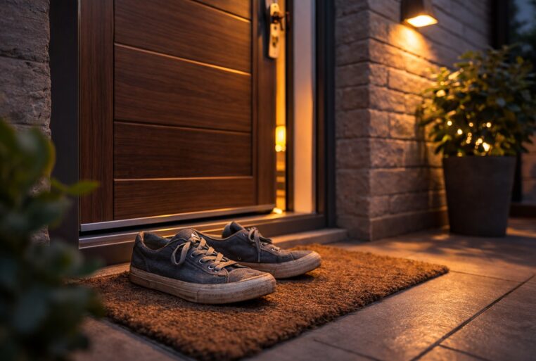 Cambriolage : une paire de chaussures usées devant la porte pour simuler une présence