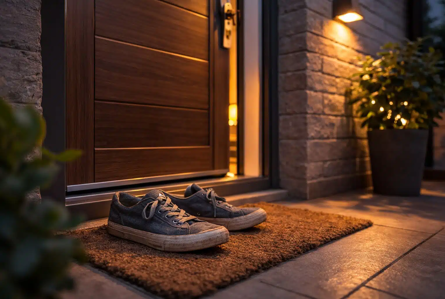 Cambriolage : une paire de chaussures usées devant la porte pour simuler une présence