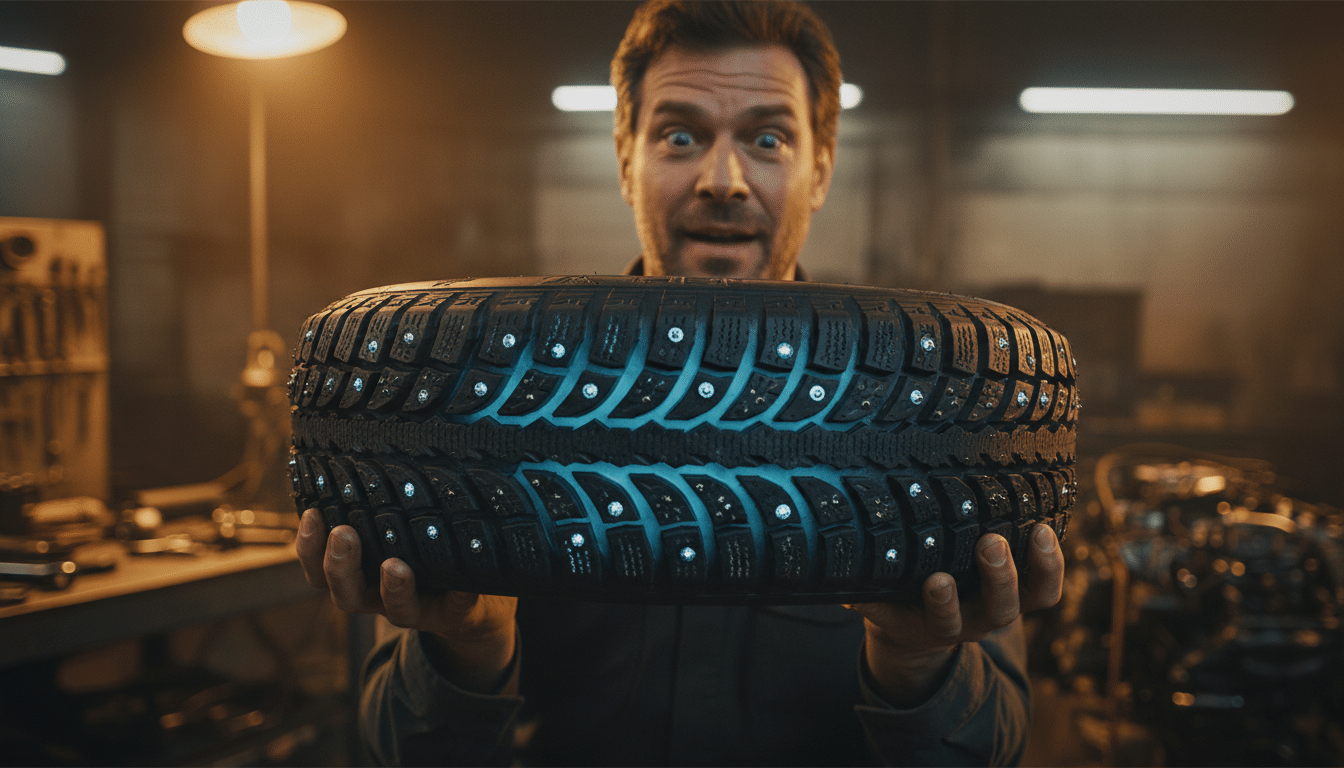 Ces pneus qui sortent leurs clous tout seuls sur le verglas existent vraiment : voici comment ça fonctionne