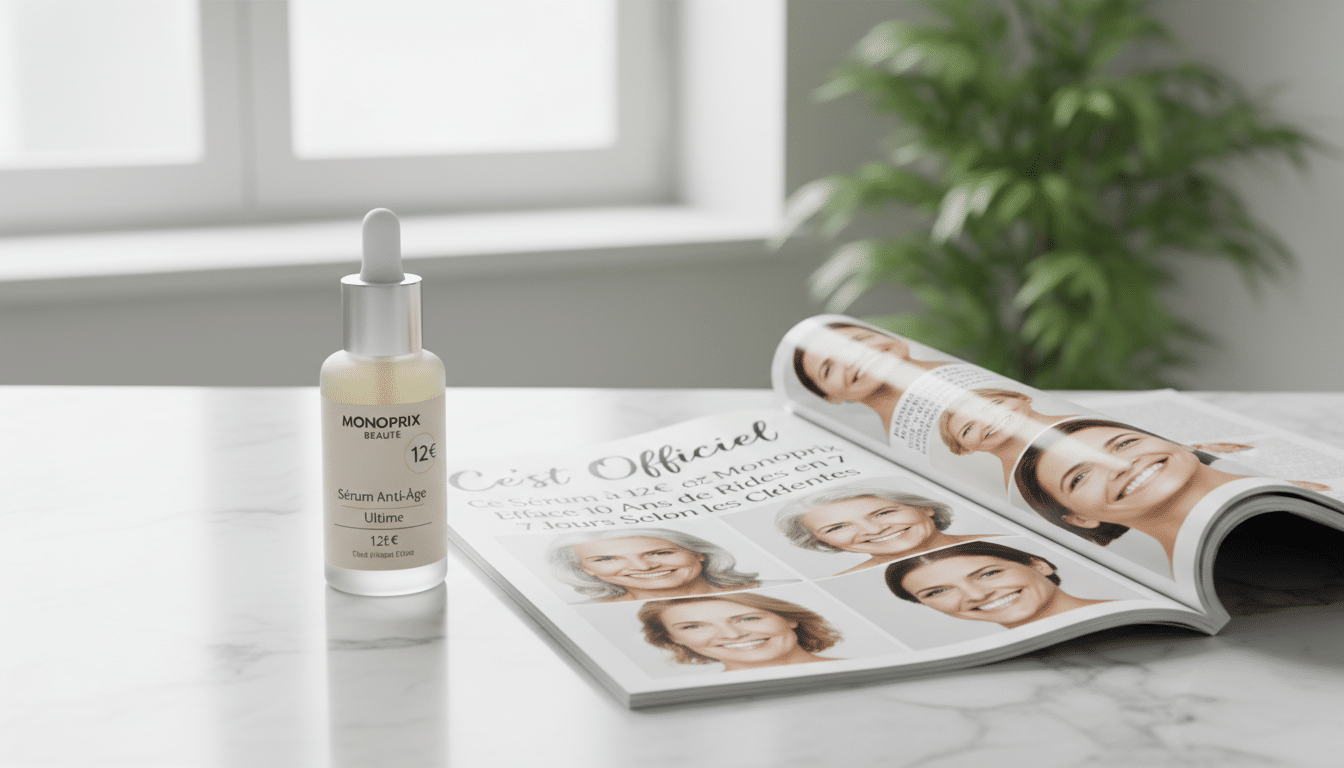C'est officiel : ce sérum à 12€ chez Monoprix efface 10 ans de rides en 7 jours selon les clientes