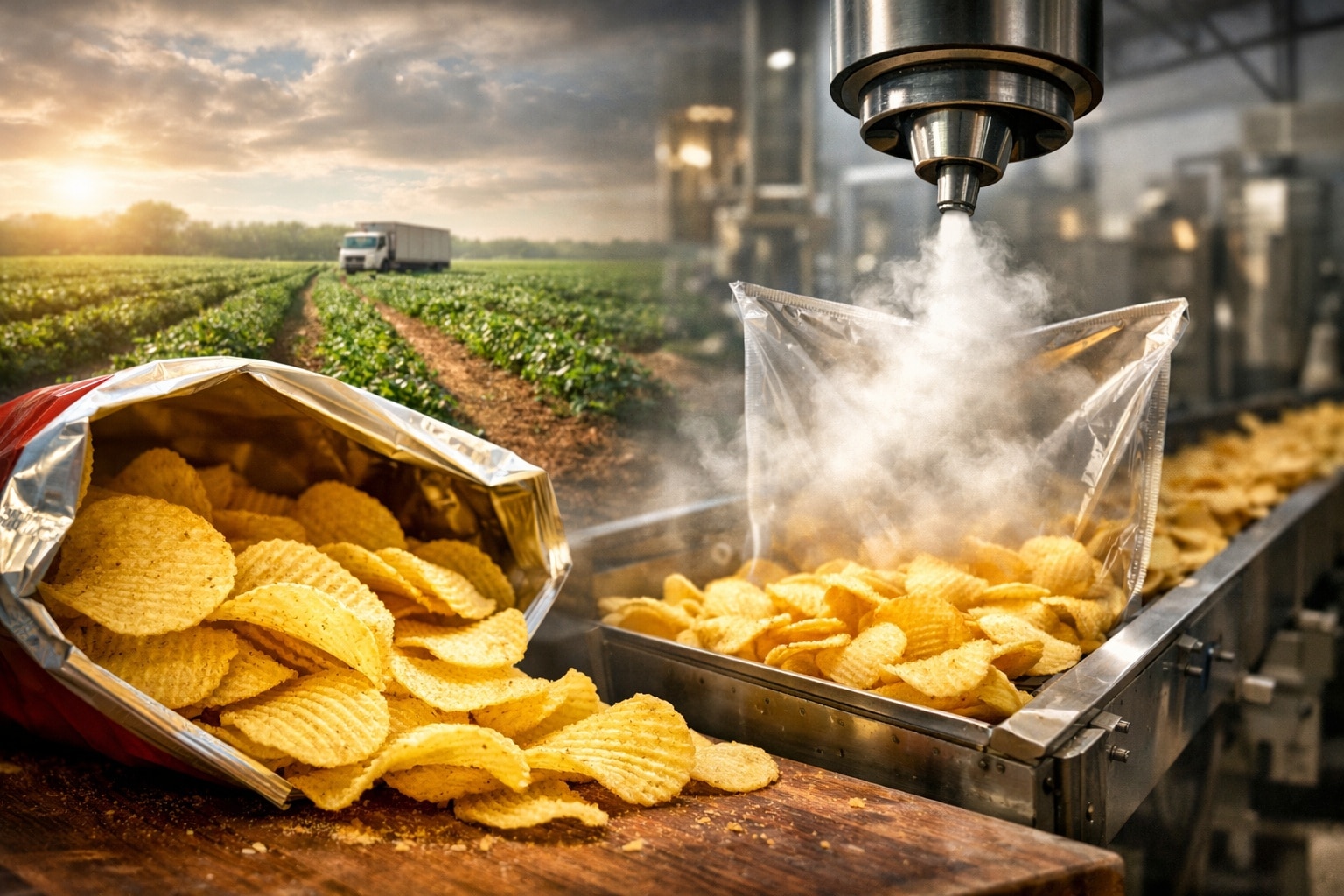 Pourquoi les paquets de chips contiennent de l’azote pour mieux conserver le produit