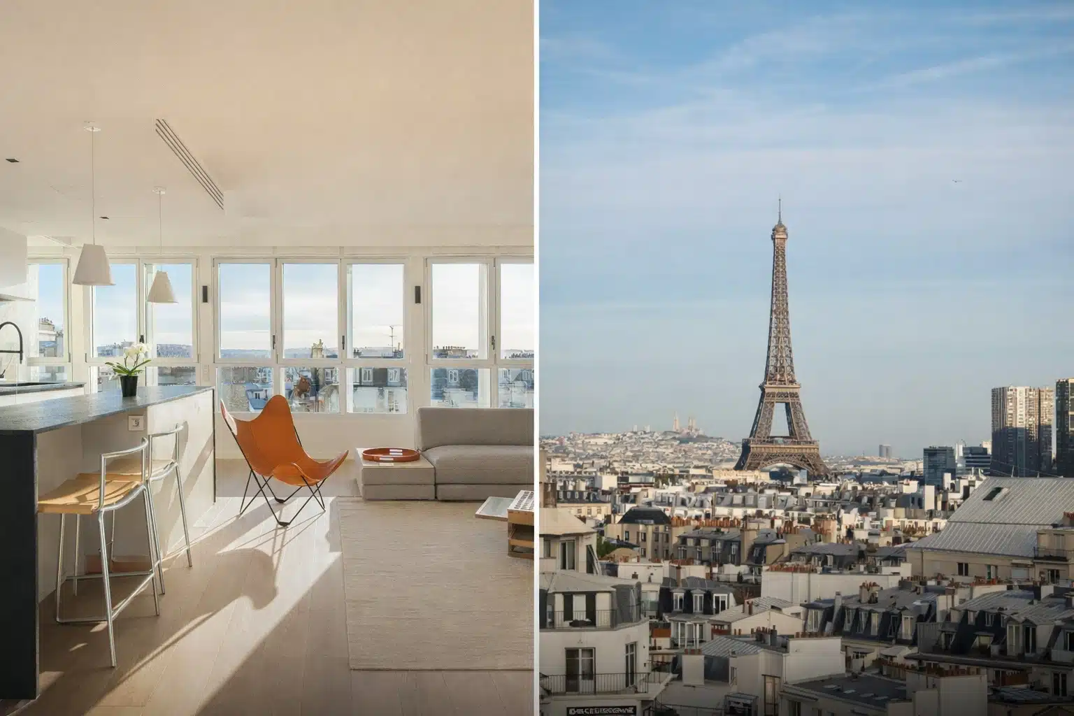 Appartement de Claude François à Paris, entre rénovation intérieure et vue sur la tour Eiffel