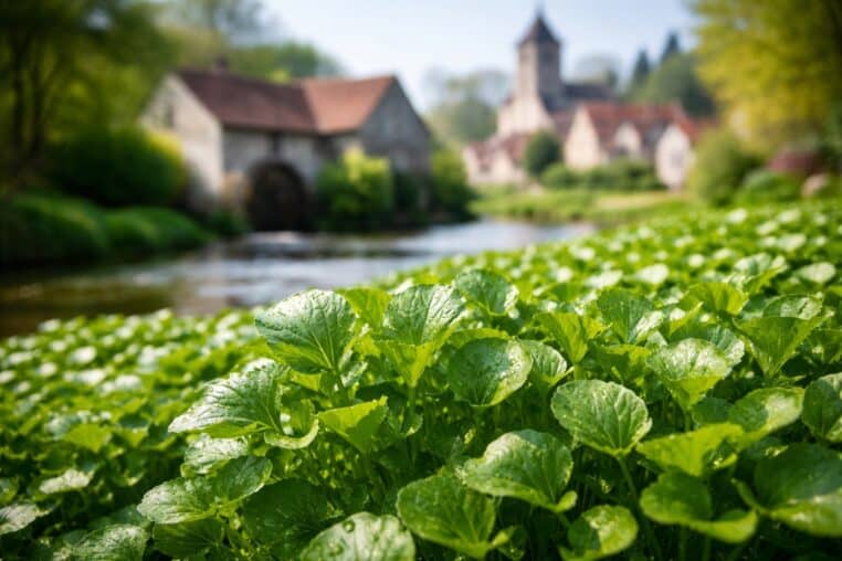 Cresson d’Enquin-sur-Baillons au premier plan, symbole d’une relance locale