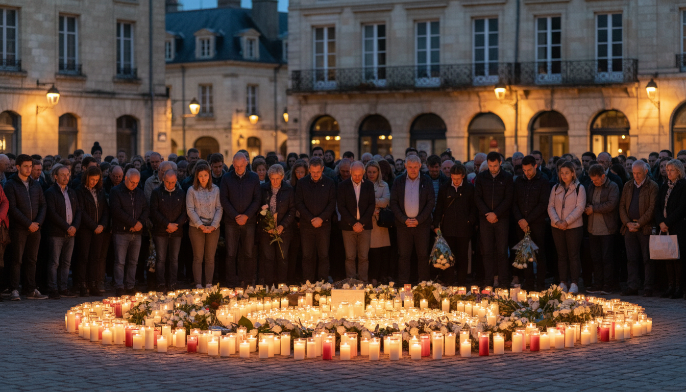 Rassemblement silencieux en hommage aux victimes en Aveyron