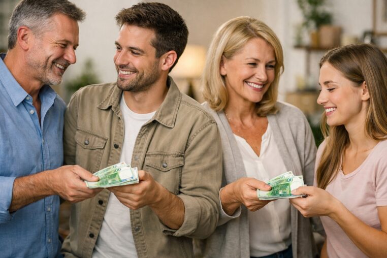 Donation 2026 : des parents transmettent une aide financière à leurs enfants