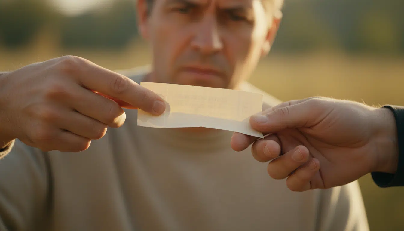 Échange de billet entre deux personnes