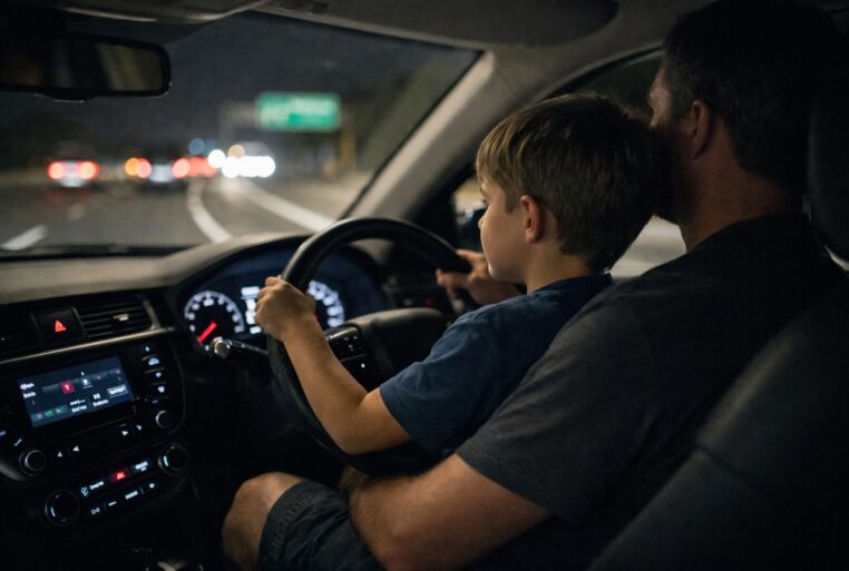 Image d’illustration sobre liée à l’affaire de l’enfant au volant sur autoroute en Australie.