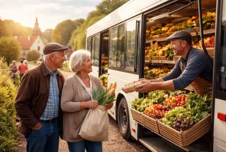 épiceries mobiles au Danemark au service des seniors en zone rurale