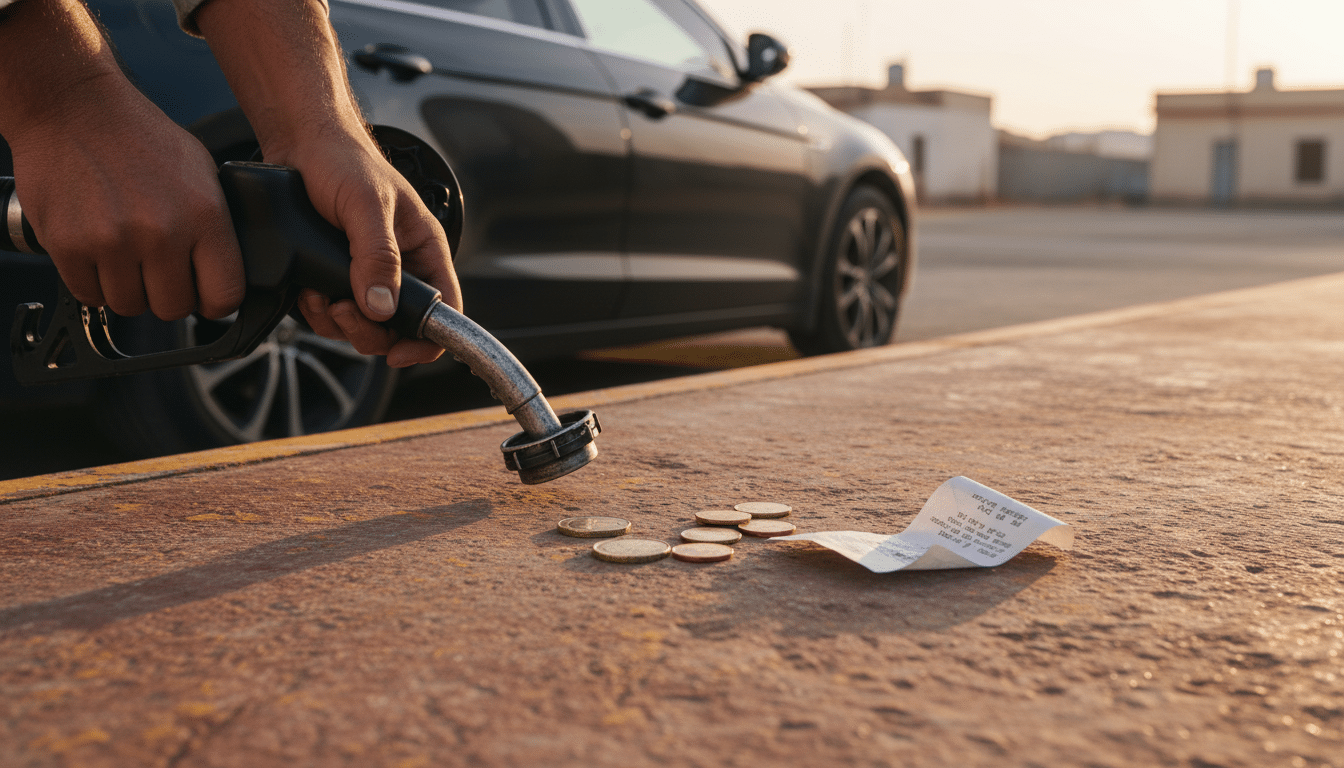 Illustration - carburant moins cher Italie