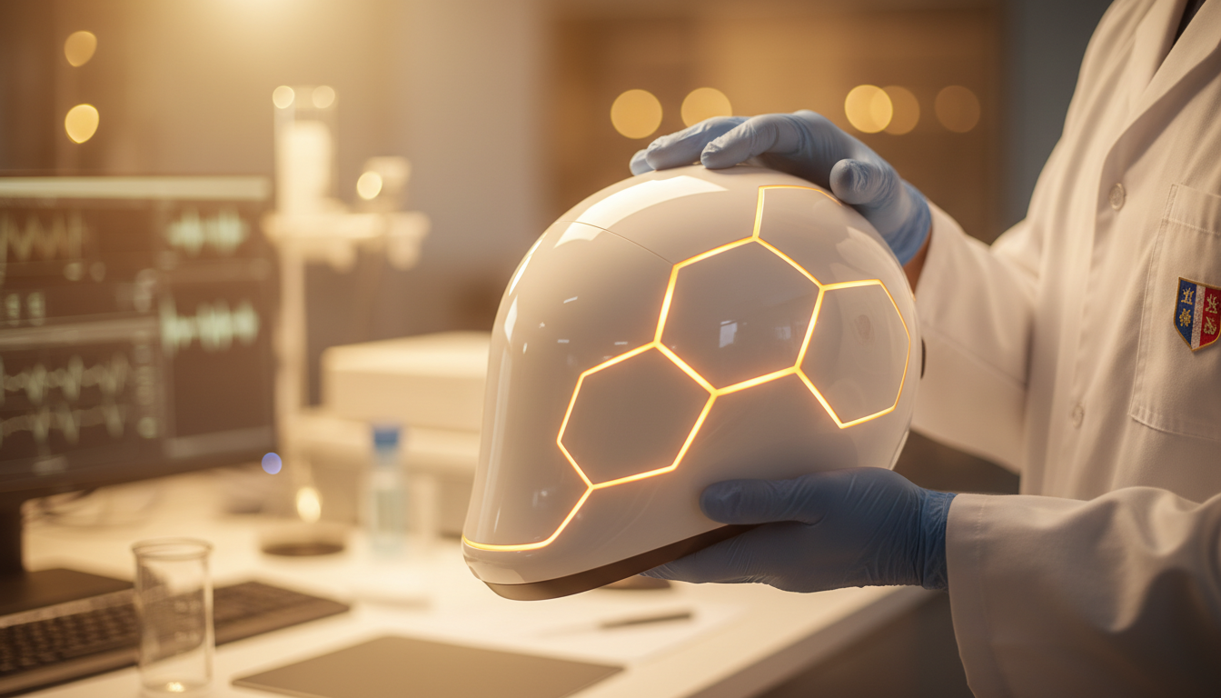 Illustration - casque infrarouge Alzheimer Parkinson