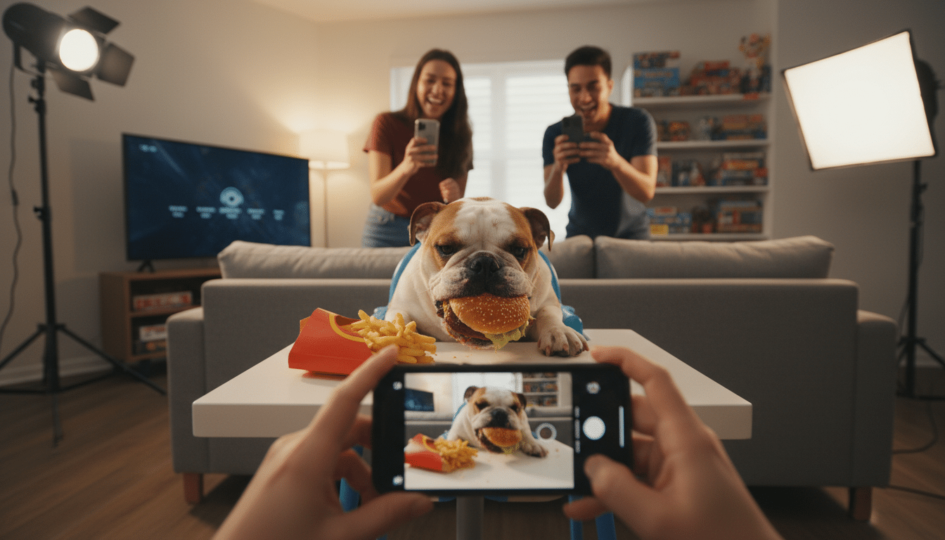 Illustration - chien McDonald's survie