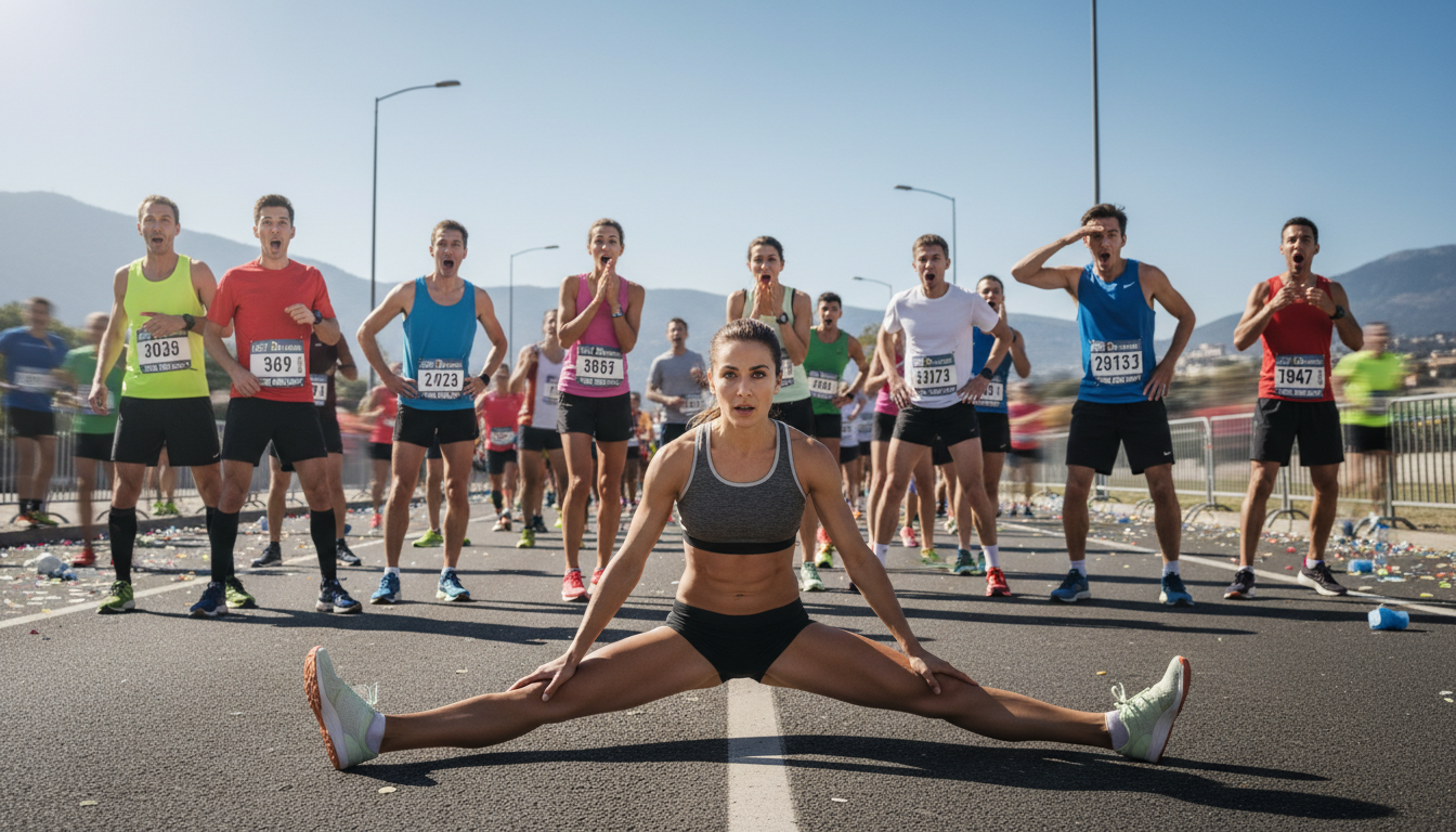 Illustration - coureur exclu marathon ravitaillement