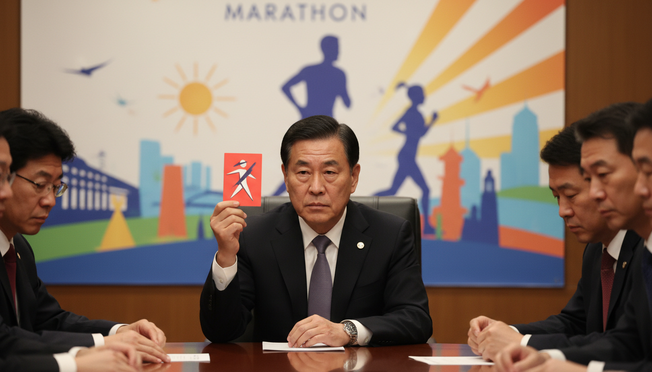 Illustration - coureur exclu marathon ravitaillement