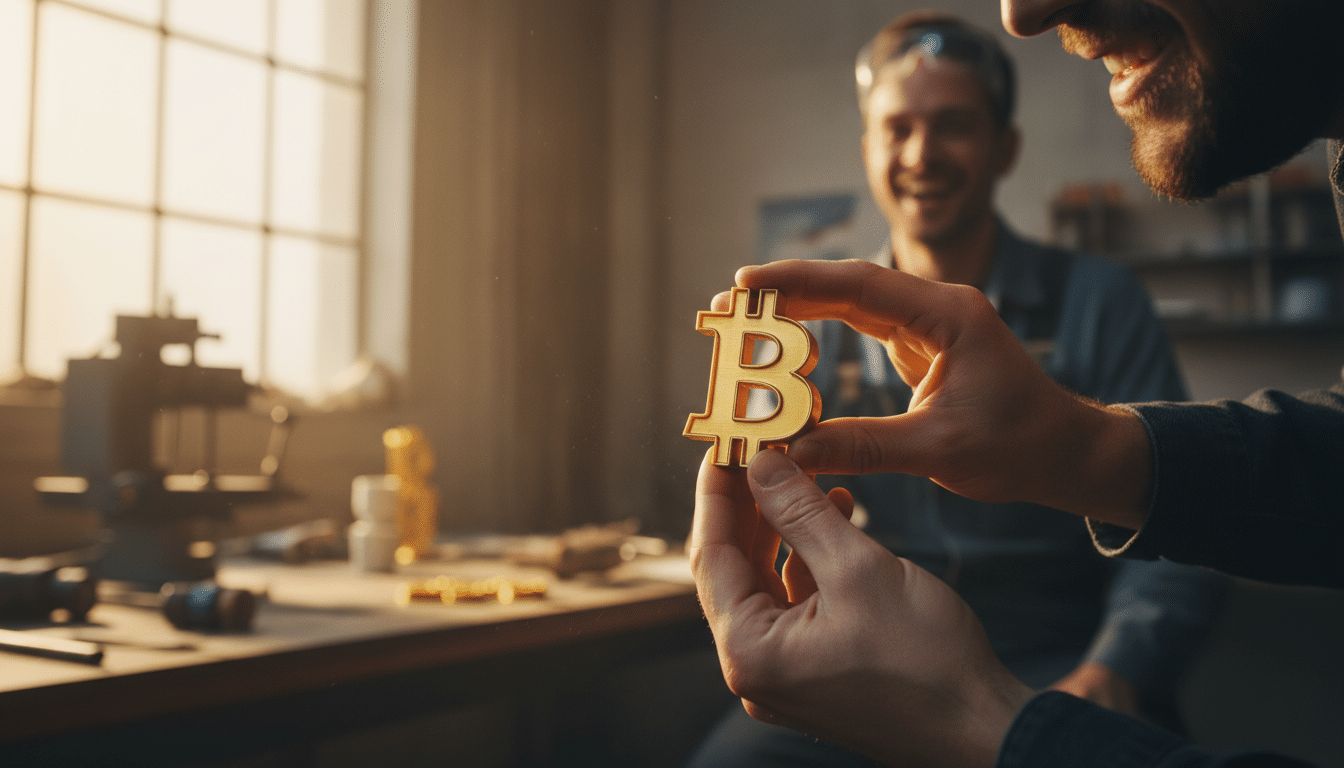 Illustration - imprimante 3D Bitcoin