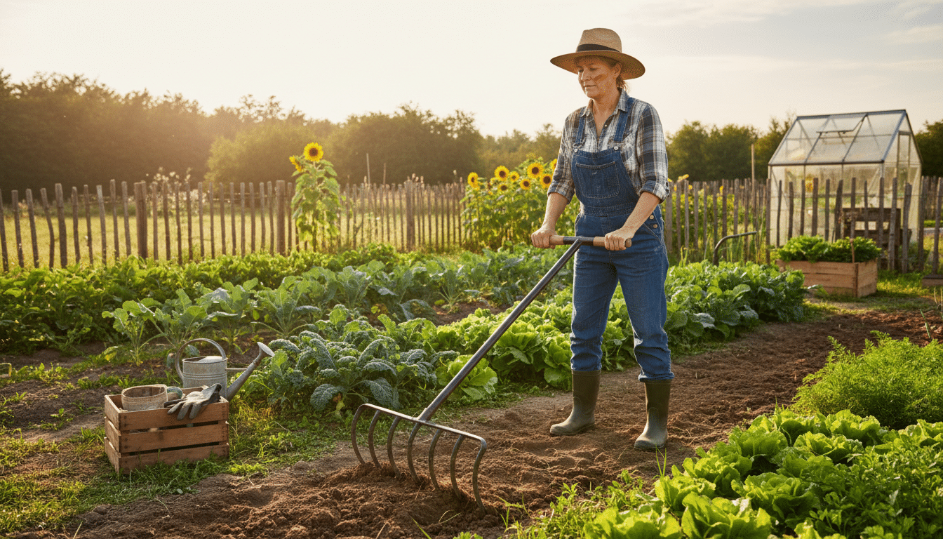 Illustration - jardiner sans bêcher