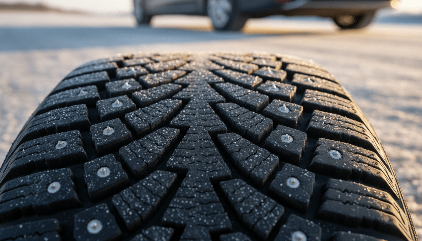 Illustration - pneus à clous rétractables