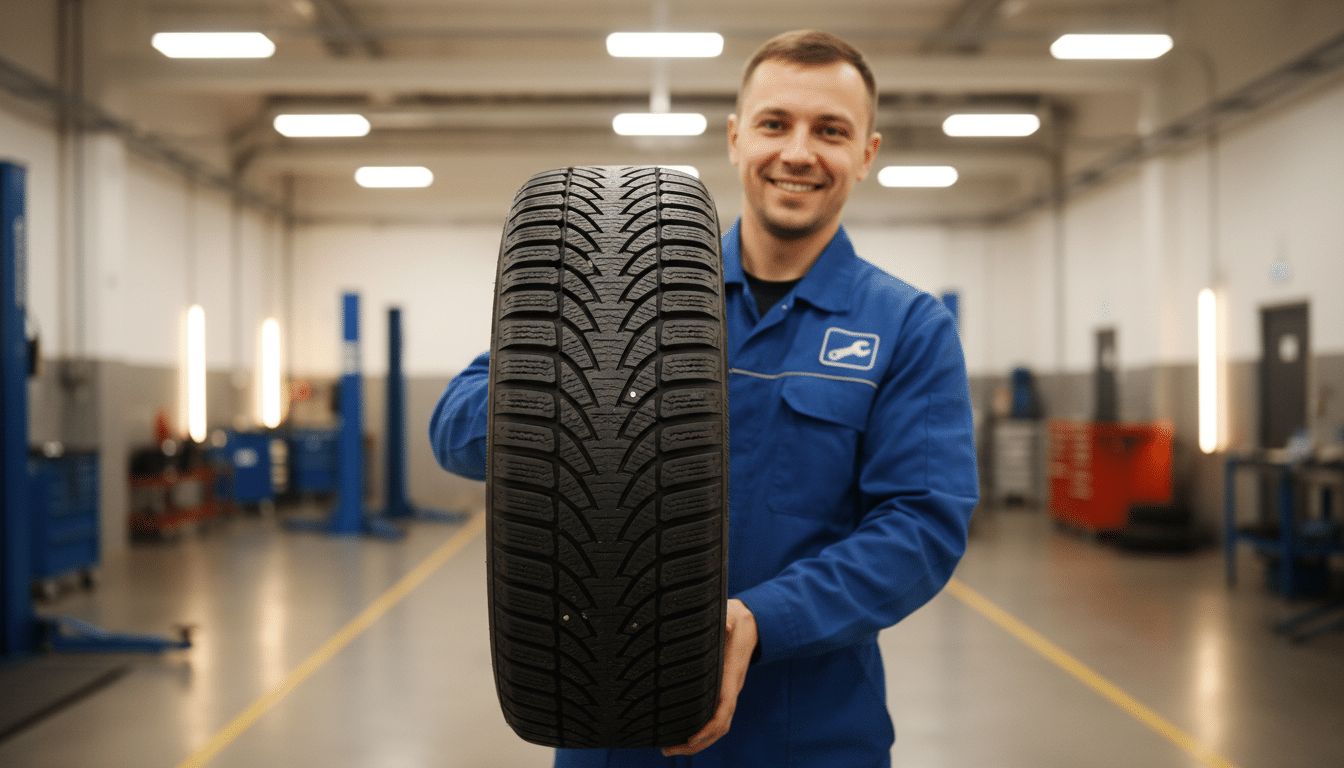 Illustration - pneus à clous rétractables