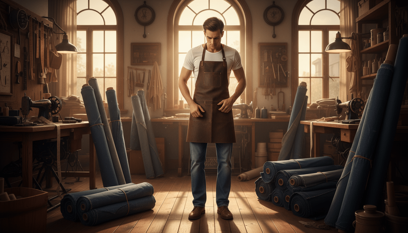 Illustration - rivets en cuivre jeans