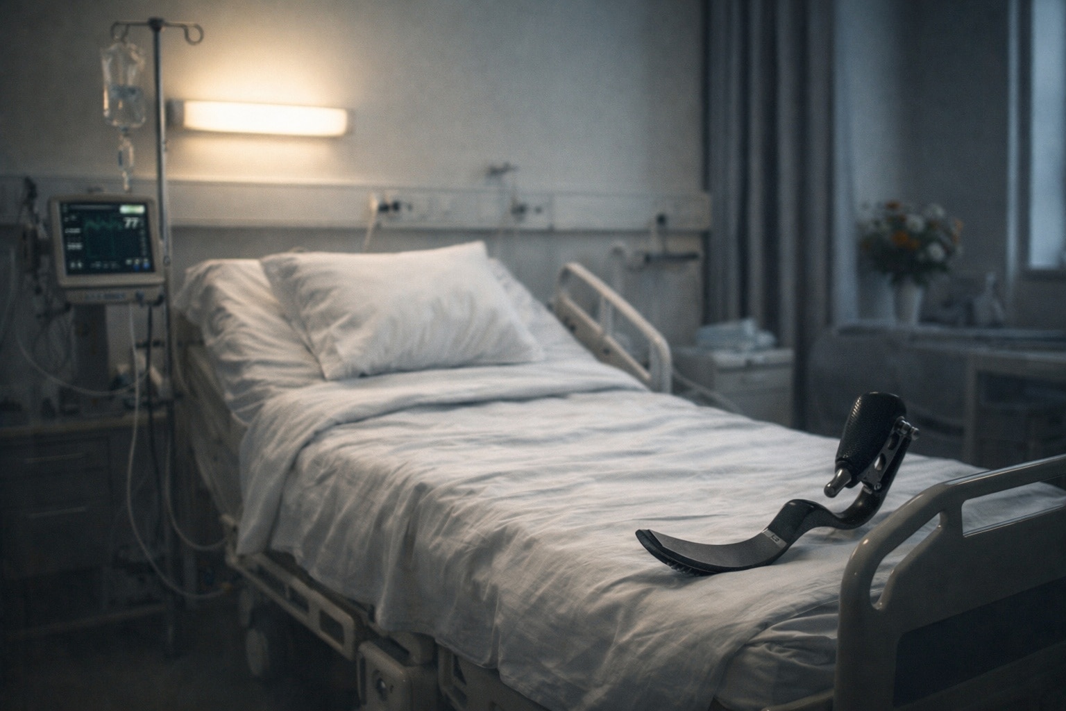 Chambre d’hôpital sobre liée à la méningite et à l’après-hospitalisation