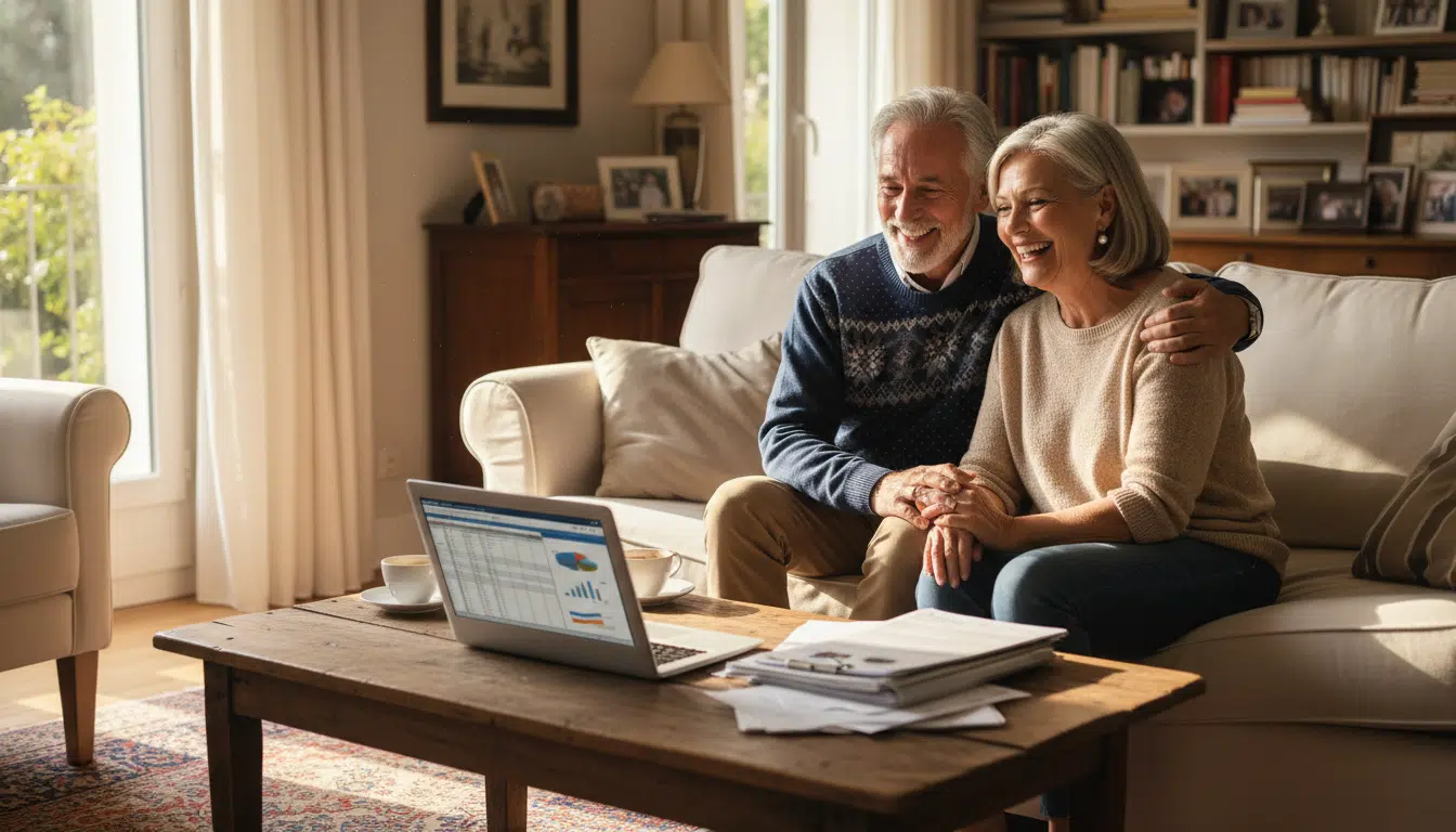 Couple de retraités consultant leurs avantages fiscaux