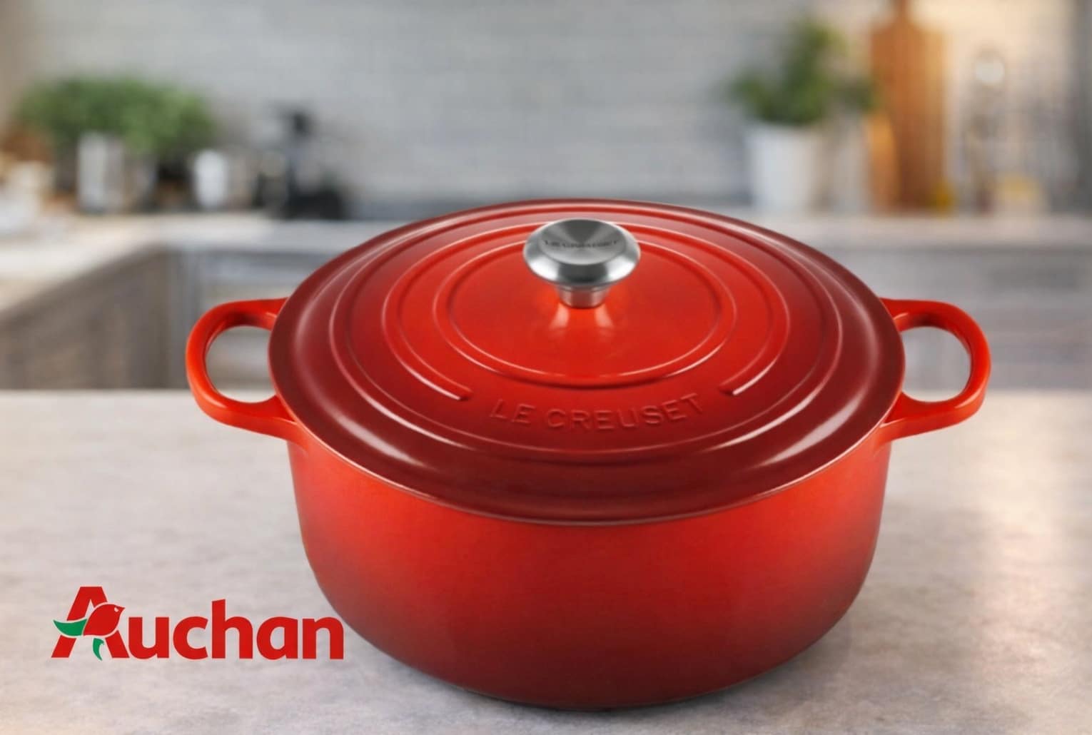 Cocotte en fonte Le Creuset en promotion chez Auchan