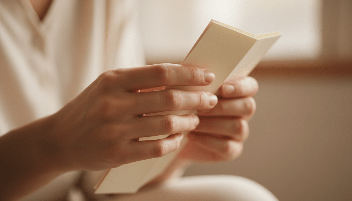 Mains tremblantes tenant un discours d'adieu