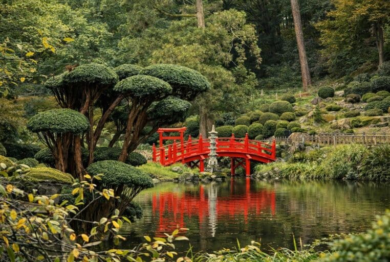 Parc oriental de Maulévrier, le plus grand jardin japonais d’Europe, au printemps
