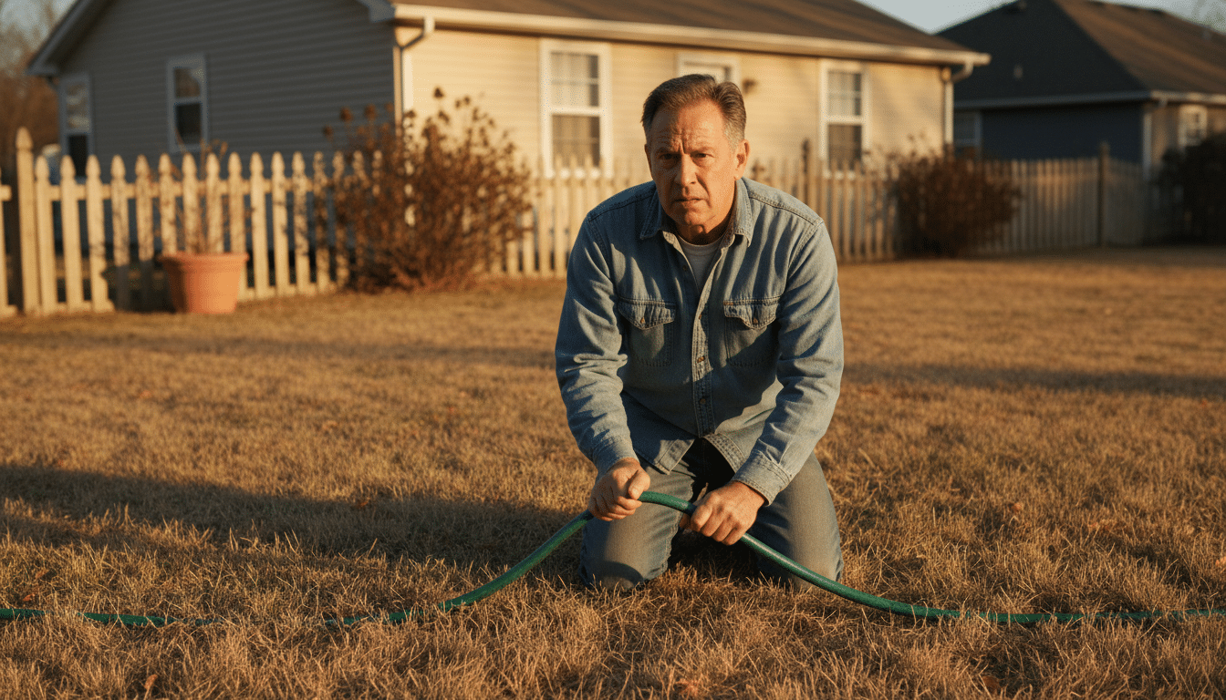 Pelouse encore brune malgré l'arrosage : cette erreur du soir gaspille votre eau pour rien