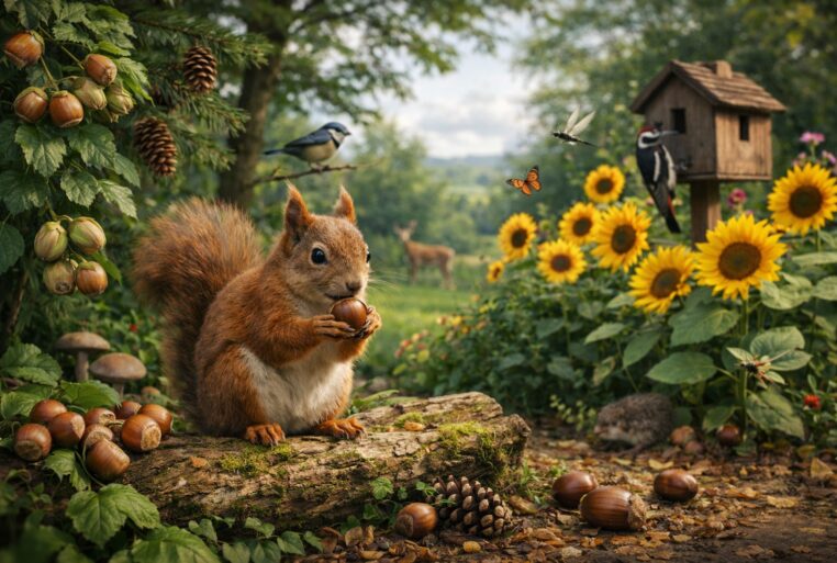 Plantes qui attirent les écureuils en mars pour un jardin plus vivant et plus équilibré