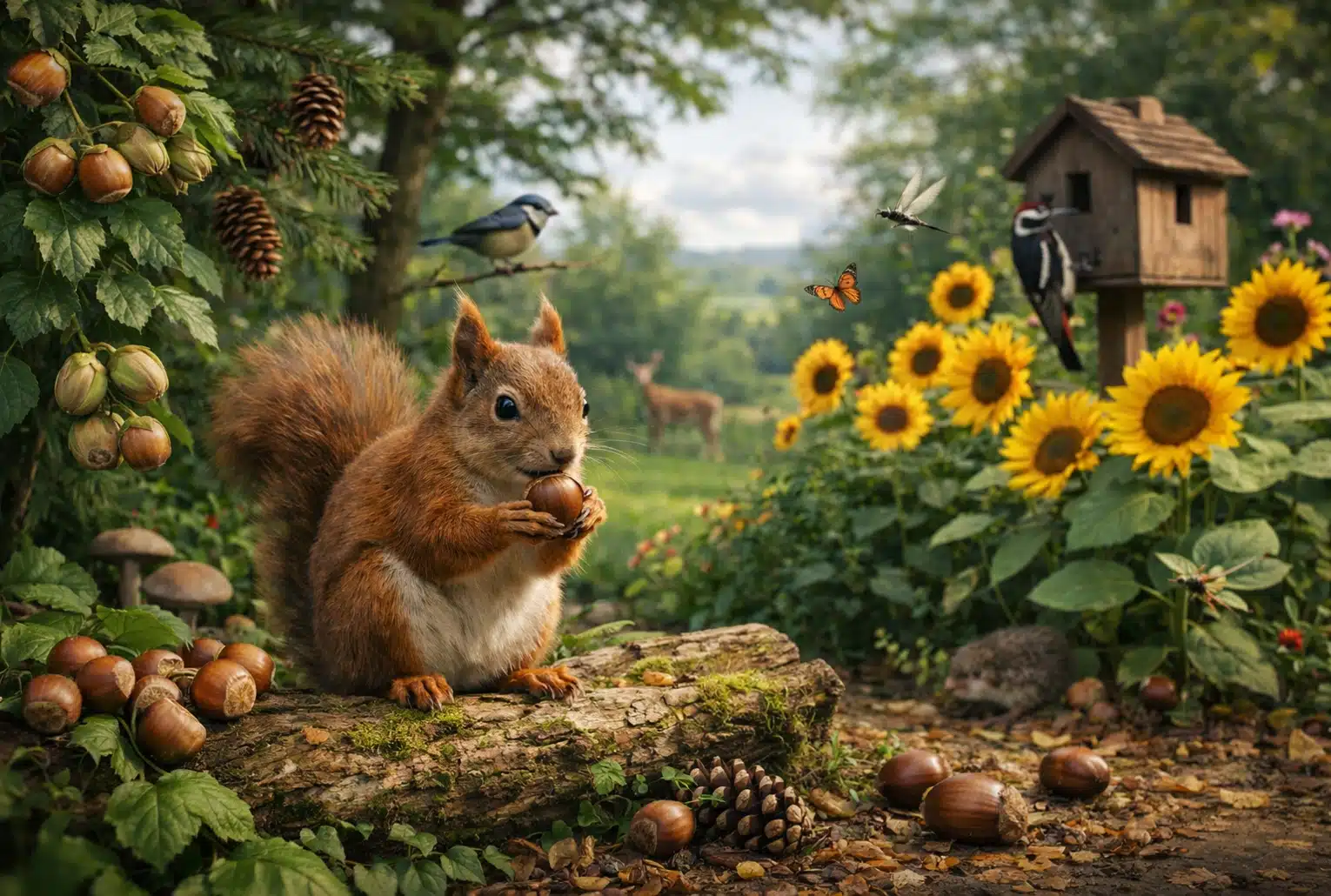 Plantes qui attirent les écureuils en mars pour un jardin plus vivant et plus équilibré