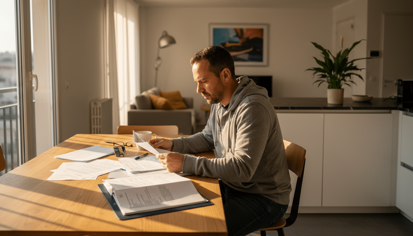 Policier bordelais consultant son budget à la cuisine