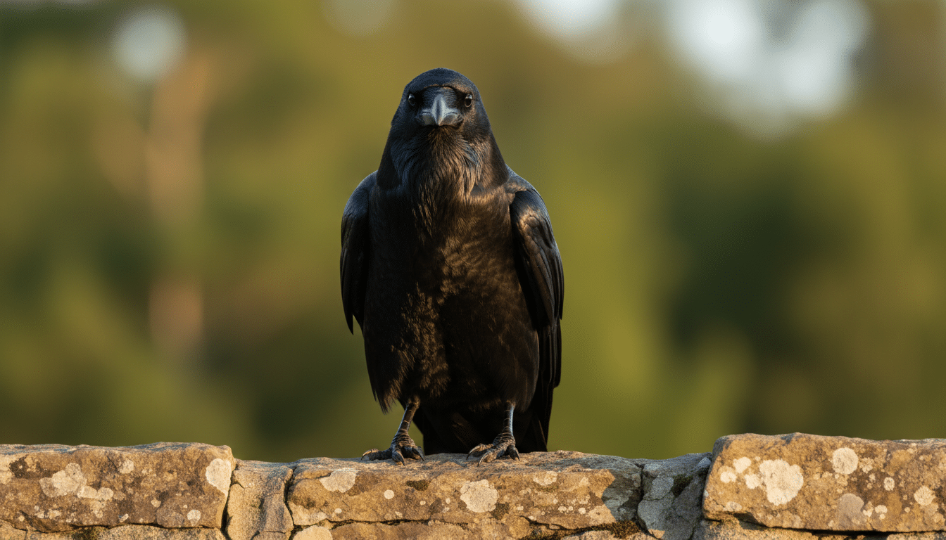 Portrait en gros plan d'un corbeau aux yeux perçants