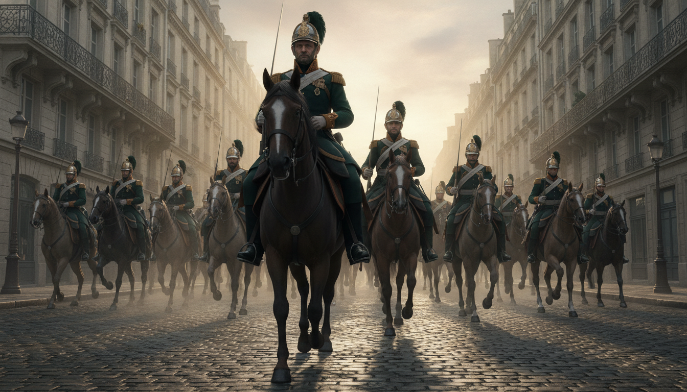 Soldats coalisés entrant dans Paris en 1814