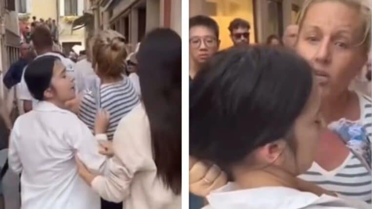 une touriste en colere attaque picpocket - copie