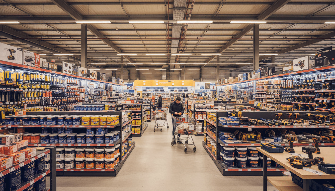 Intérieur d'un grand magasin de bricolage parisien