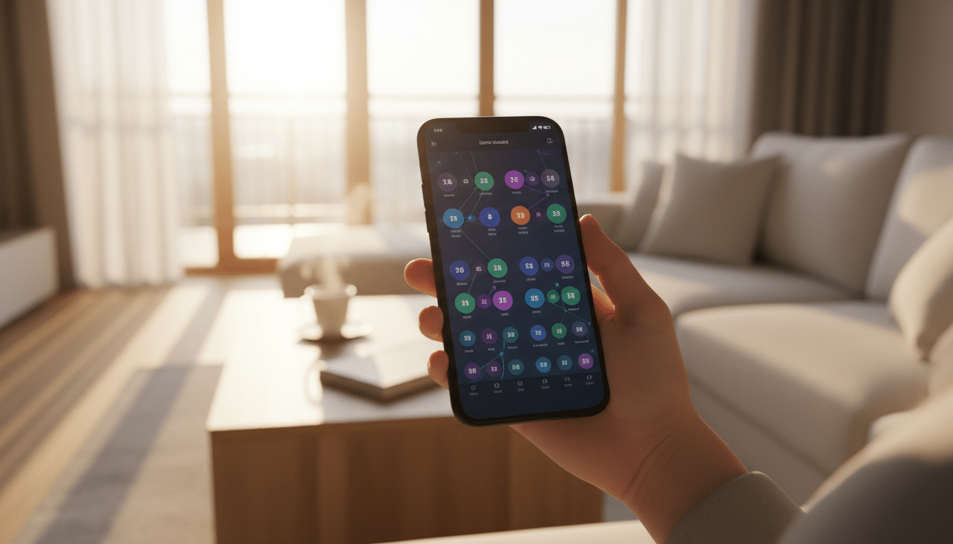 Main tenant smartphone avec application FDJ