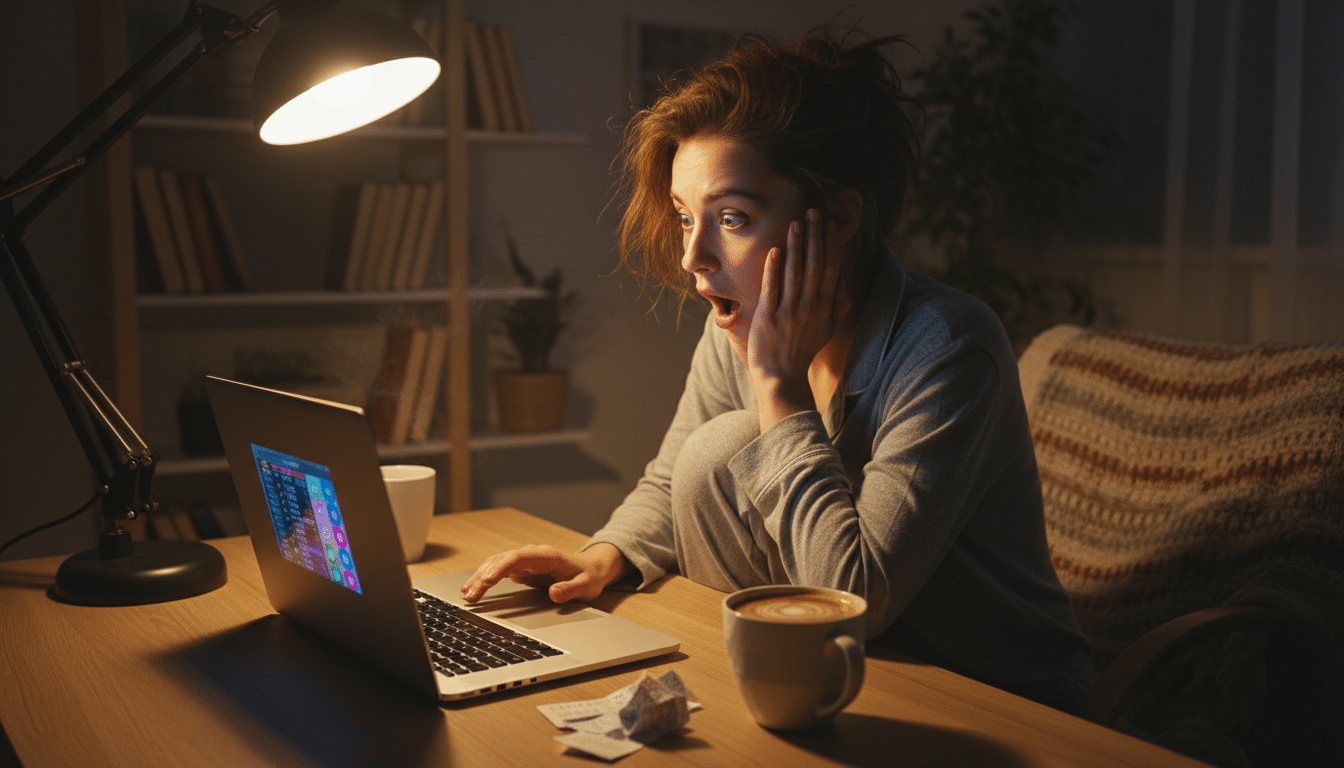 Personne vérifiant résultats loterie sur ordinateur