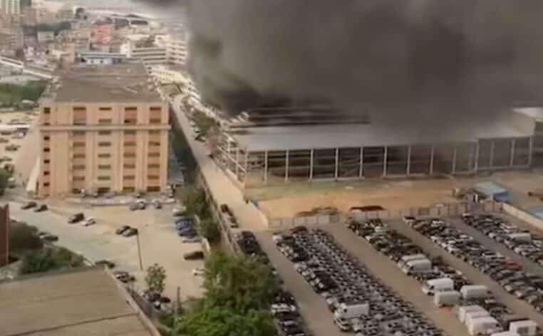 BYD flammes feu Shenzhen actu