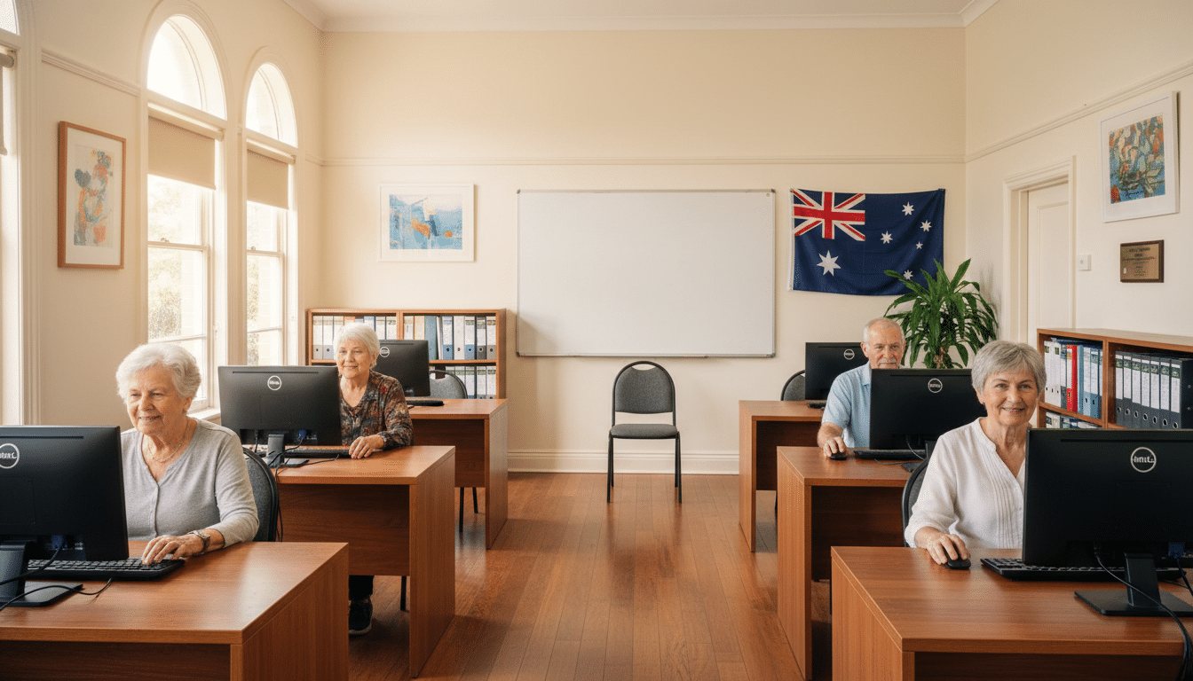 Salle de cours informatique pour retraités à Sydney