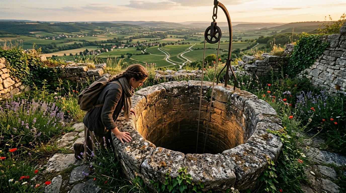 Le Puits qui parle de 45 mètres au sommet de Trôo
