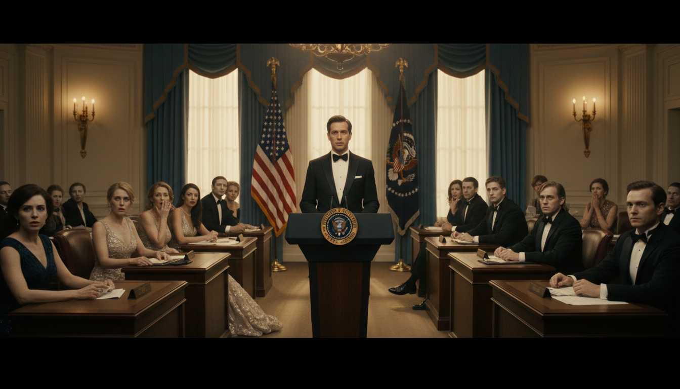 Conférence de presse en smoking à la Maison Blanche après l'incident