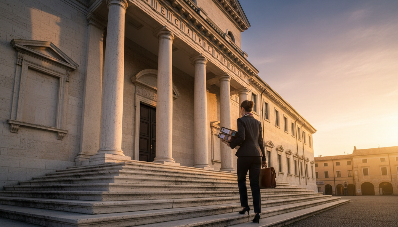 Entrée d'un tribunal italien à Padoue