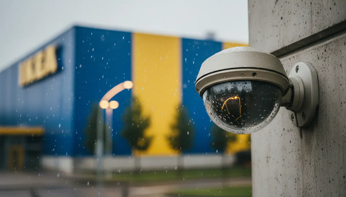 Caméra de vidéosurveillance devant un magasin IKEA à Londres