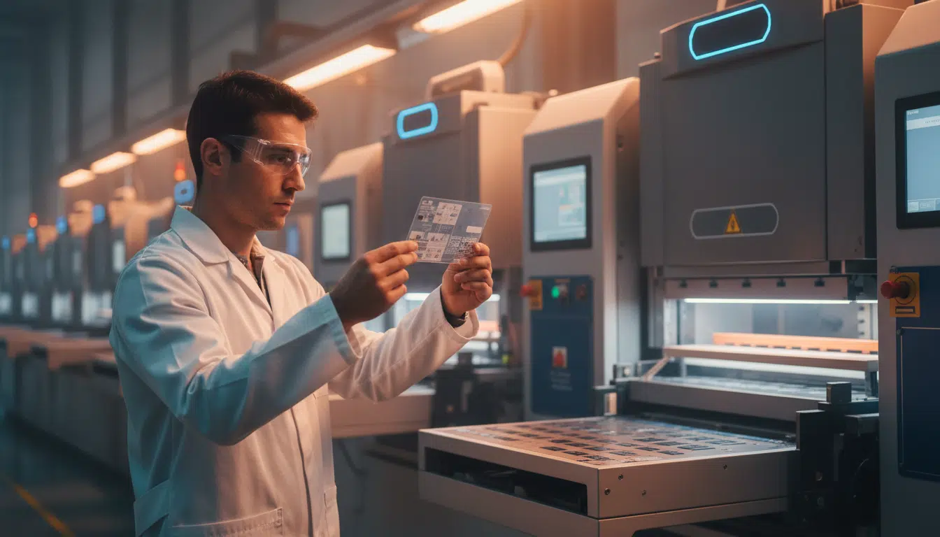 Fabrication de cartes biométriques dans une usine Thales