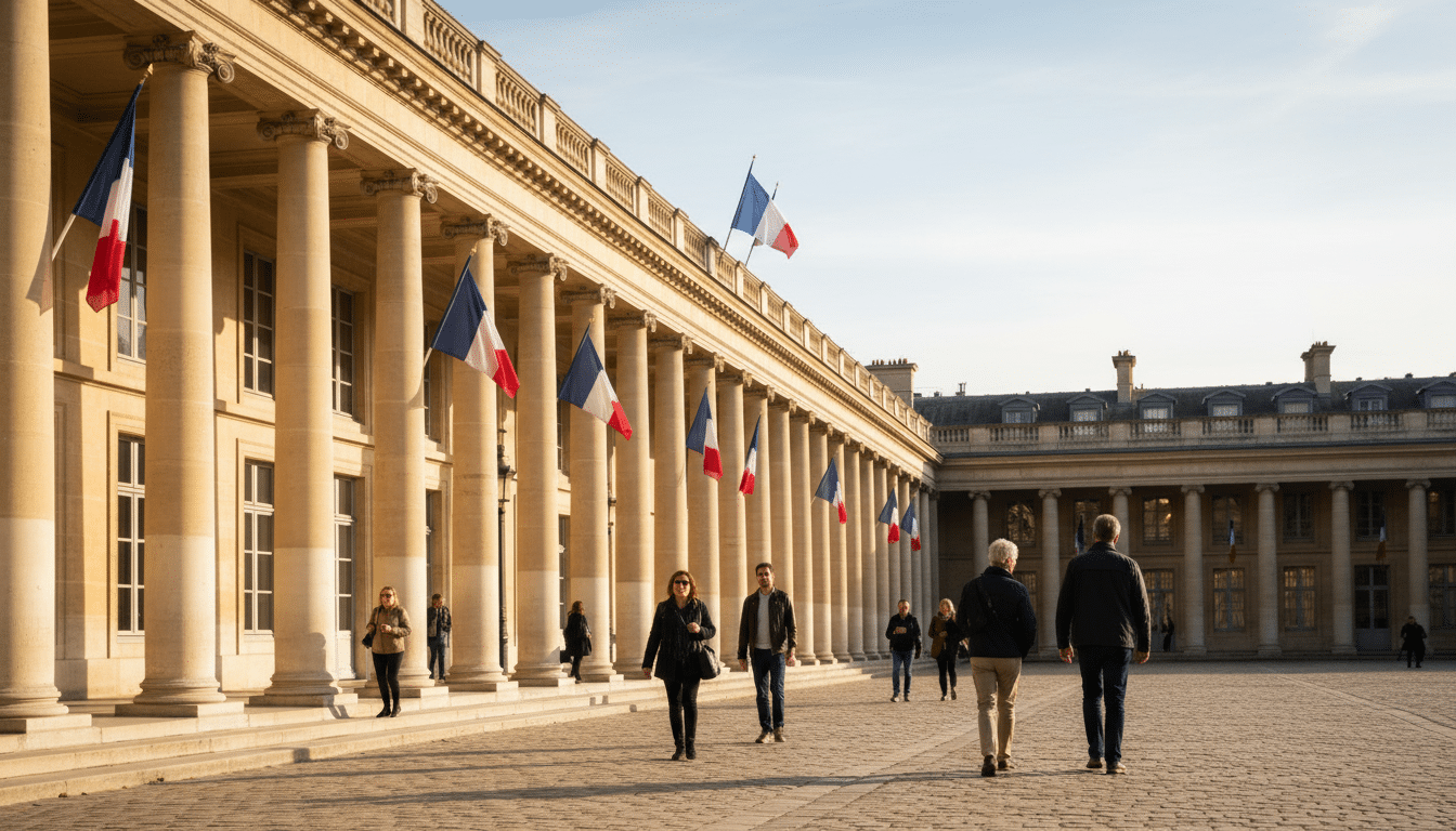 Façade du Conseil constitutionnel au Palais-Royal à Paris