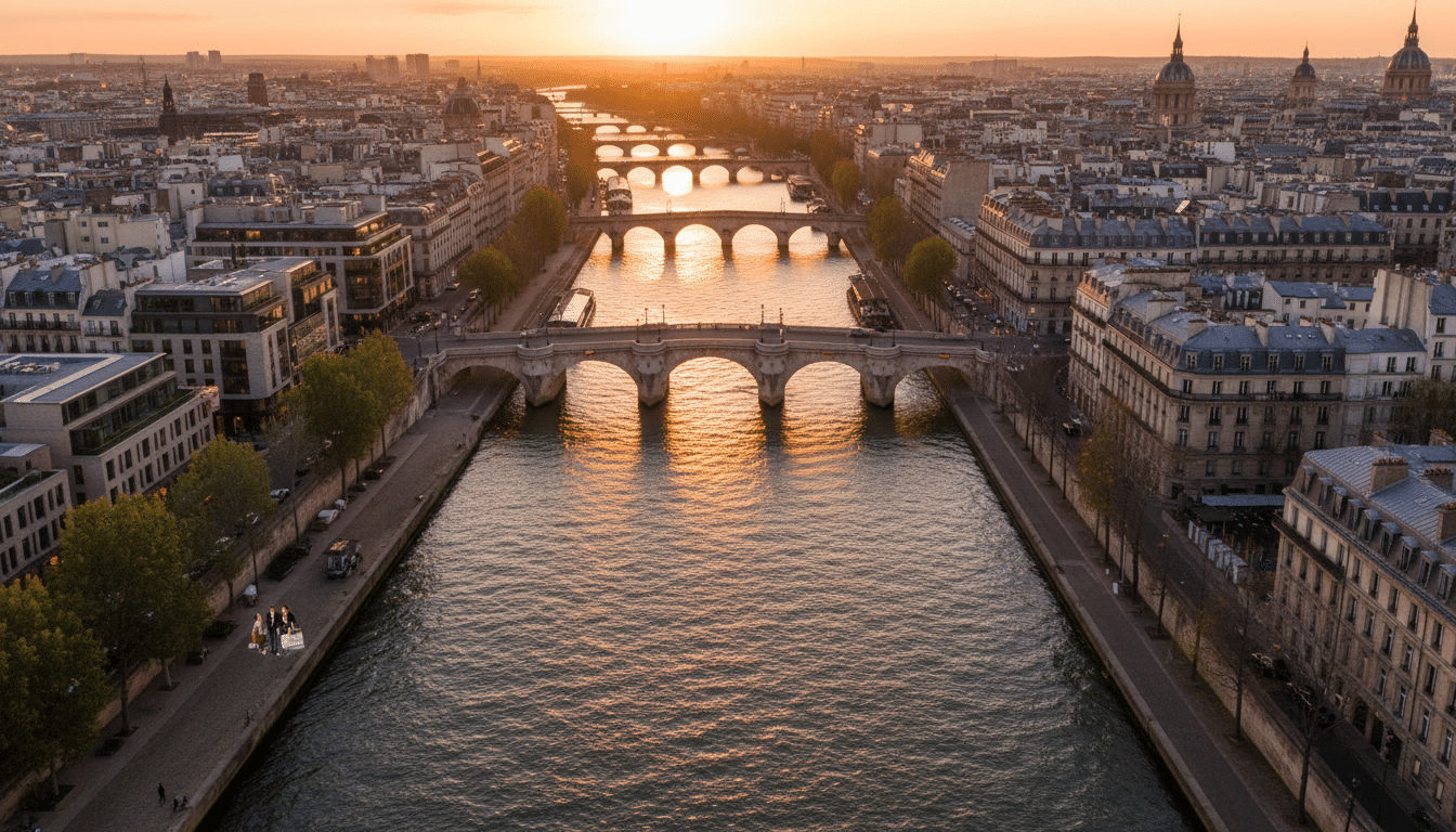 Vue de Paris avec la rive gauche visée par PrimaPrix