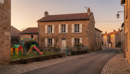 Maison familiale avec jeux pour enfants à Lucenay